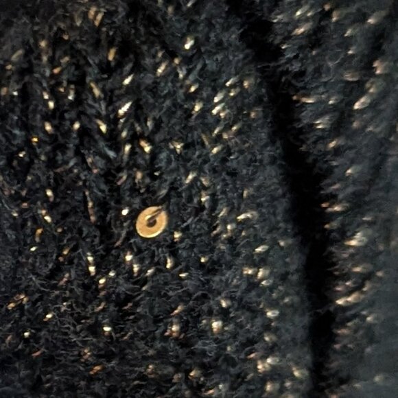 Ann Taylor LOFT Sweater. Brown with Gold Champagne Sparkles Size Large - Picture 10 of 16